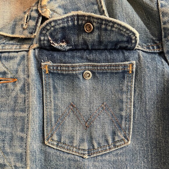 Vintage 1970s Size 42 Maverick Blue Bell Wrangler Selvedge denim trucker jacket - Picture 13 of 16